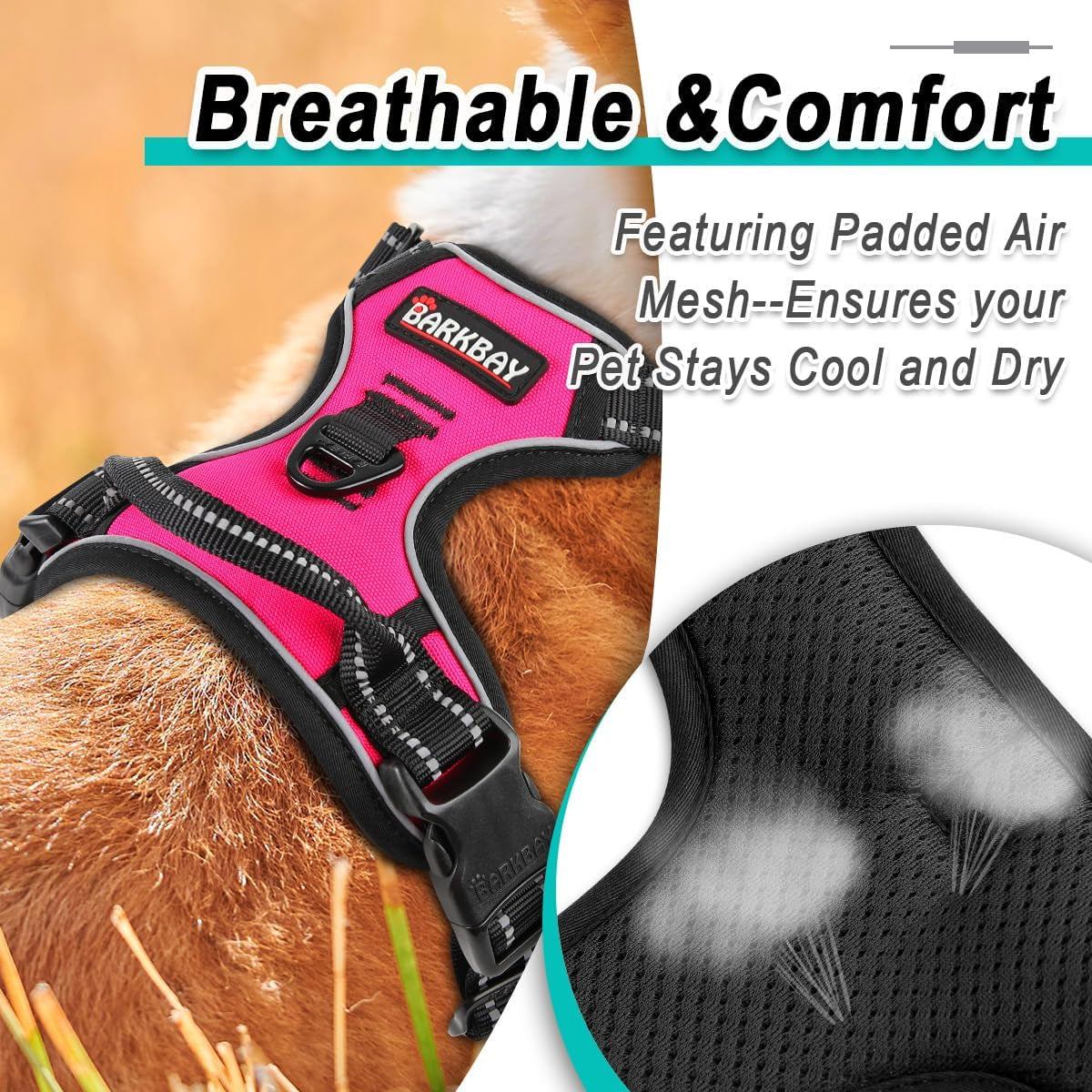 No-Pull Reflective Dog Harness Oxford Vest
