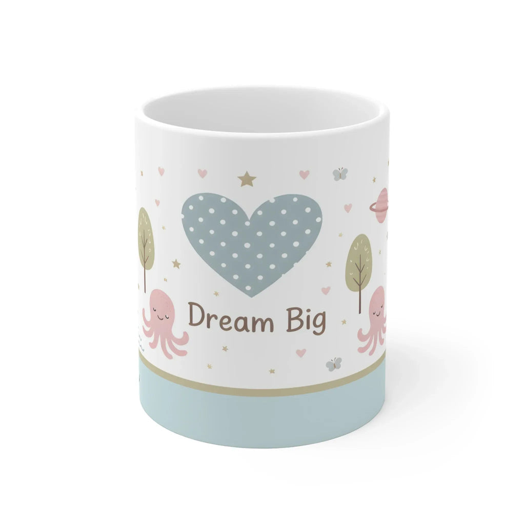 Dream Big Whale Octopus Heart Ocean Mug | Personalized Sea Name Gift