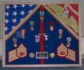 Flag Connections Marine Corps, 2 Flag Shadow Box Display Case - Oak