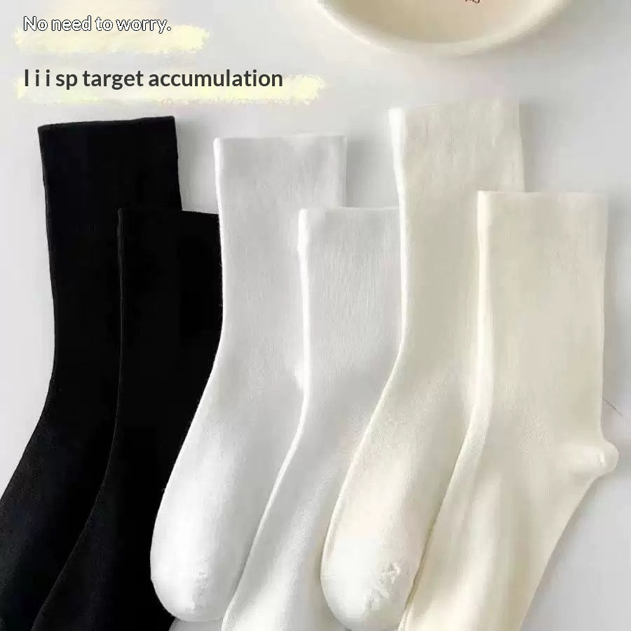Stylish Boneless Postpartum Socks For Women Solid-color Mid-calf Socks