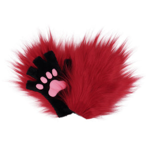 Wine Red Half Finger Meat Pad