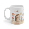 Little Friends Mug, Cute Woodland Animals Personalized Name Chocolate, Coffee Mug, Tea Cup — 11oz Mug