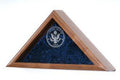 Personalized Flag Case, With Laser Engraved Glass For Large Flag - Mahogany