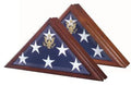 Marine Corp flag Case,Presidential Flag Display Case with Seal - Cherry