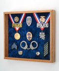 Law Enforcement Deluxe Awards Display Case - Personalized Laser Engraving