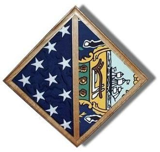 Flag - Wall Mounted box - Fit Burial flag Case, 2 Flag Wall Mounted Case