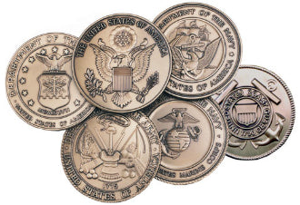 Coast Guard Service Medallion, Brass Coast Guard Medallion.