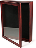 12x15x2 Shadow Box Display Case | Magnetically Opens and Closes like a Door - Real Wood, Strong Glass