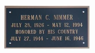 Large Name Plate - 3”tall x 6“wide