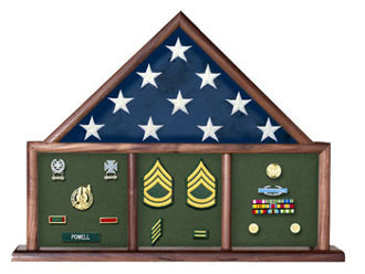 Flag and Memorabilia, Flag Shadow Box, Combination Flag Medal.