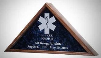 EMT Flag case, Medical Flag display case - 5' x 9-1/2'flag
