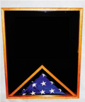Large Military Memorial Flag, Medal Display Case.