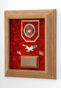 Deluxe Awards Display Case Tribute To Soldiers - Oak