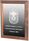 Military Laser Engraved Rank Insignia Mirror Frame.