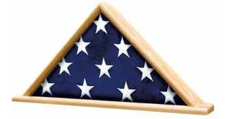 Memorial Flag Display Shadow Box - Oak