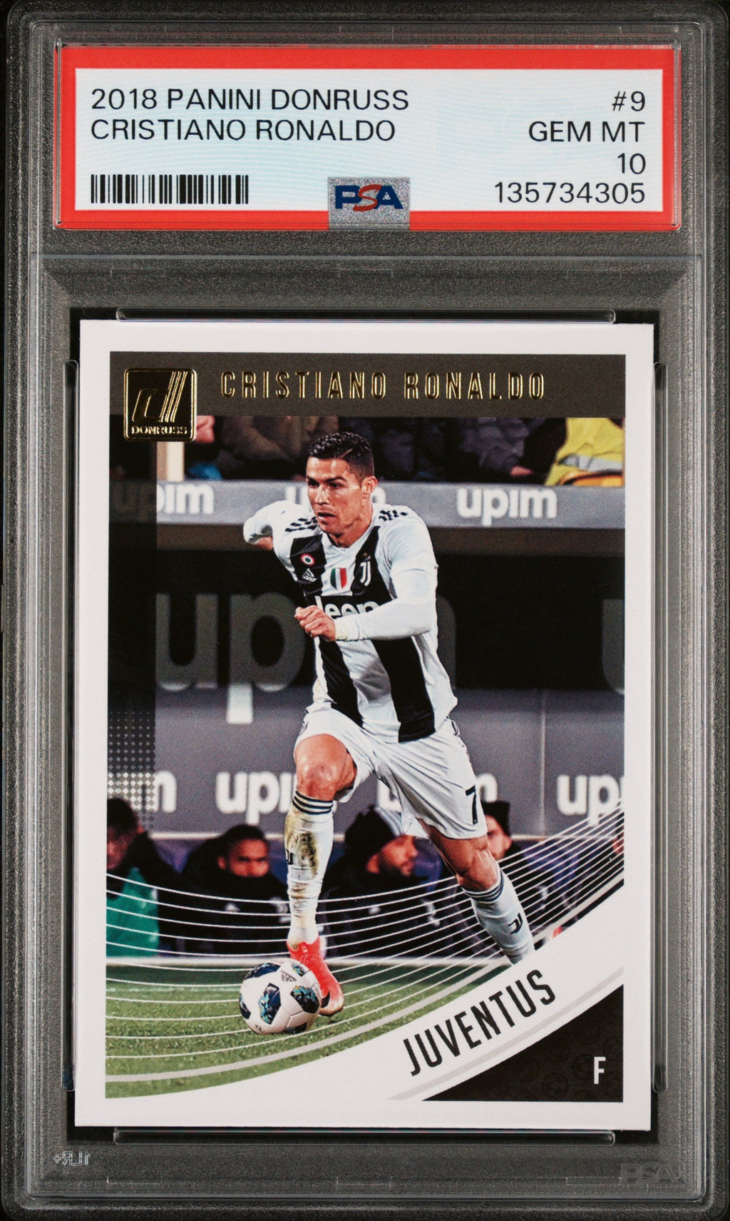 Graded 2018 Panini Donruss Cristiano Ronaldo #9 Soccer Card PSA 10 Gem Mint