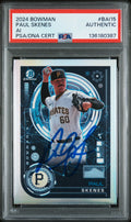 Graded 2024 Topps Bowman Paul Skenes #BAI15 AI Rookie RC Baseball Card PSA Authentic Auto