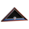 Mahogany Flag Display Case With US Medallion