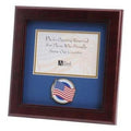 American Flag Medallion Landscape Picture Frame 4 by 6 - Mahogany.
