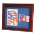 American Flag Medallion Portrait Picture Frame 4 by 6 - Mahogany.