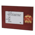 Firefighter Medallion 4 by 6 Desktop Picture Frame, Mahogany Colored Frame
