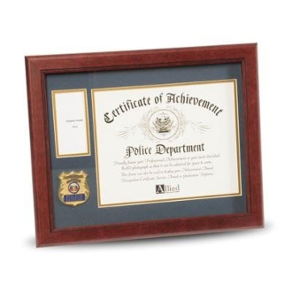 Police Department Medallion Certificate and Medal Frame.