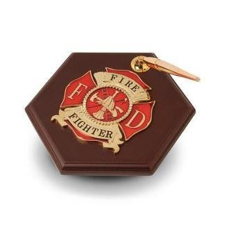 Firefighter Medallion Pen Holder