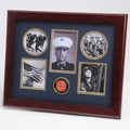 U.S. Marine Corps Medallion 5 Picture Collage Frame two 3.5-Inch by 3.5-Inch pictures