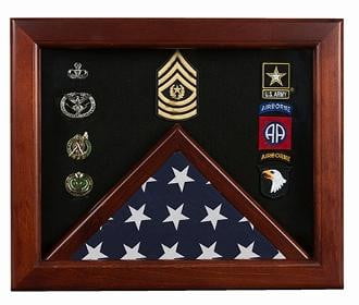 Master Sergeant Flag Display Cases - Master Sergeant Gift, 18 ½" X 17 ½"