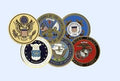Color Medallions Handsome 2 1/2" service medallion cast in brass, Military Medalion
