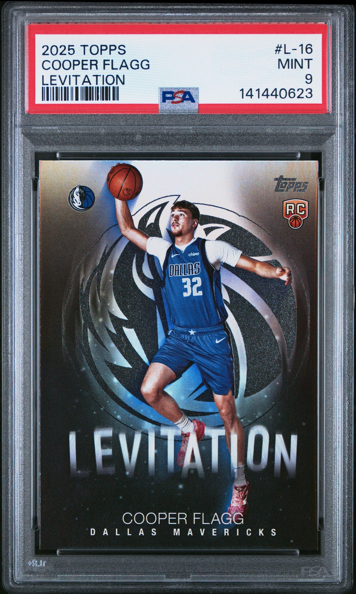 Graded 2025 Topps Cooper Flagg #L16 Levitation Rookie RC Basketball Card PSA 9 Mint