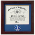 Emergency Medical Services Certificate of Achievement Frame, Mahogany Wood