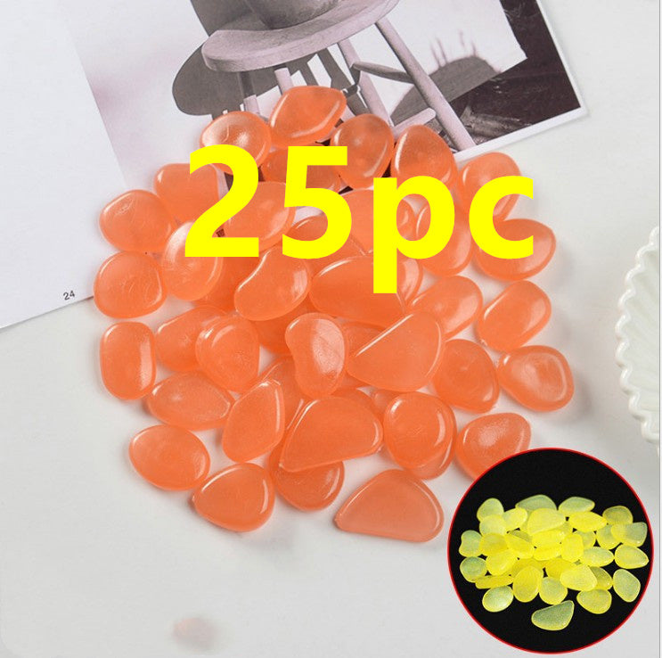 Luminous Stones Fluorescent Aquarium Pebbles Fish Tank Garden Luminous Stones