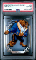 Graded 2024 Topps Chrome Disney Beast #50 Beauty and the Beast Trading Card PSA 10 Gem Mint