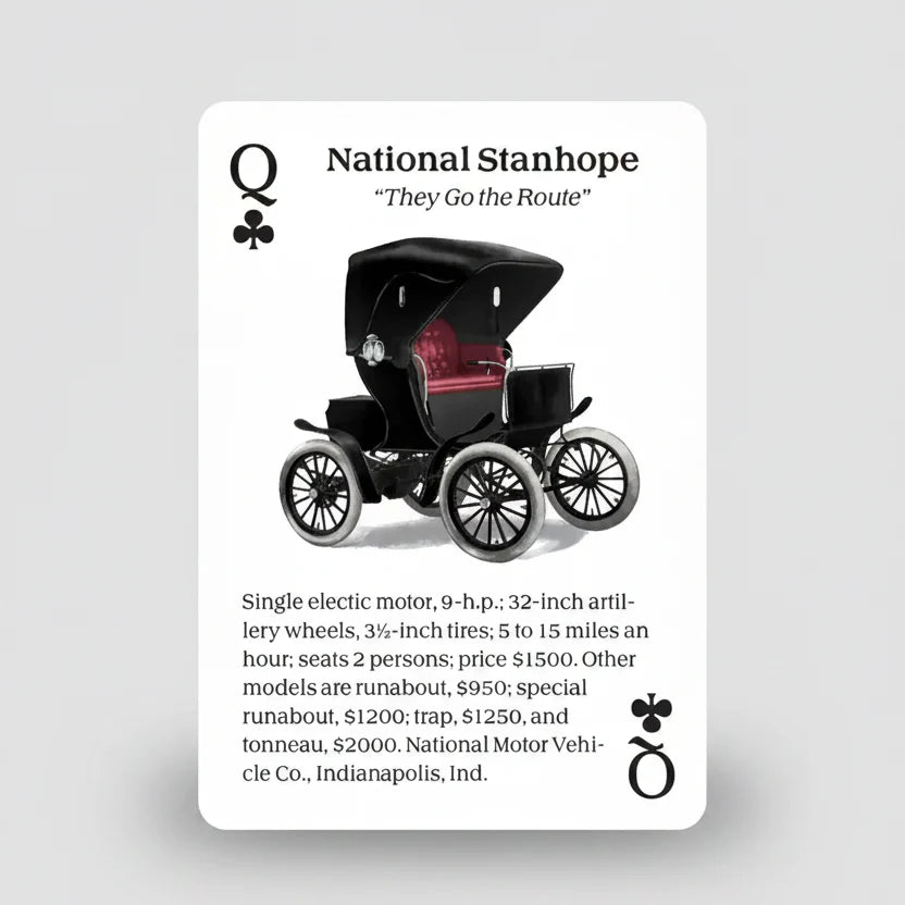 Turn of the Century Motor Cars Playing Cards