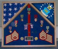 Navy Flag Case For 2 Flags And Medals 2 Flag Navy flag display case