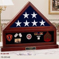 Combination Flag Display Case Shadow Box, Flag medal pedestal - Medallions in Solid Brass