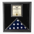 Flag and Certificate Case Black Frame, American Made.