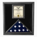 Flag and Certificate Case Black Frame, American Made - Black