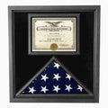 Flag Connections Premium USA-Made Solid wood Flag Document Case Black Finish