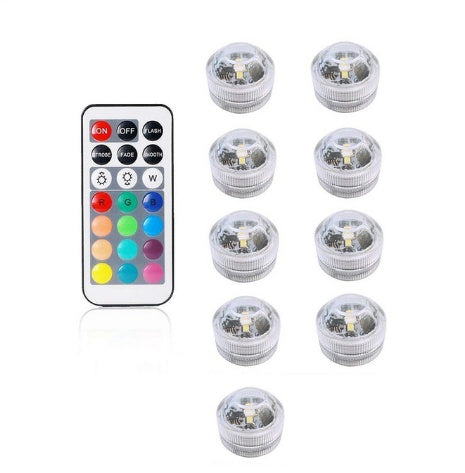 Remote control diving light 3CM diamond twist full color red green blue white warm white waterproof LED light