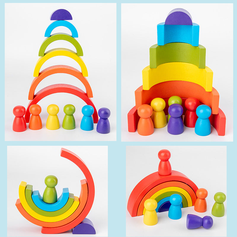 Rainbow Wooden Arch Blocks