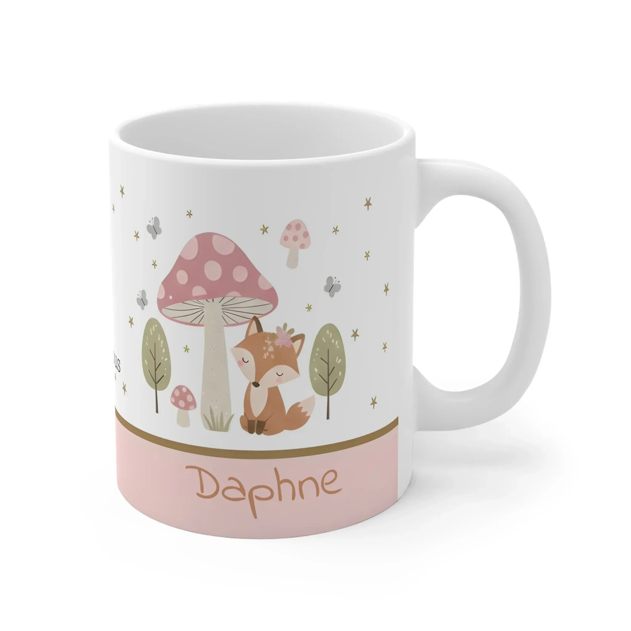 Stay Curious Mug — Personalized Woodland Fox & Forest 11oz Hot Chocolate, Coffee Mug, Tea Cup