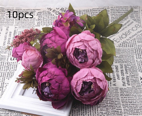 13 Core-spun Peony Decorative Flowers Artificial Flowers Artificial Flowers