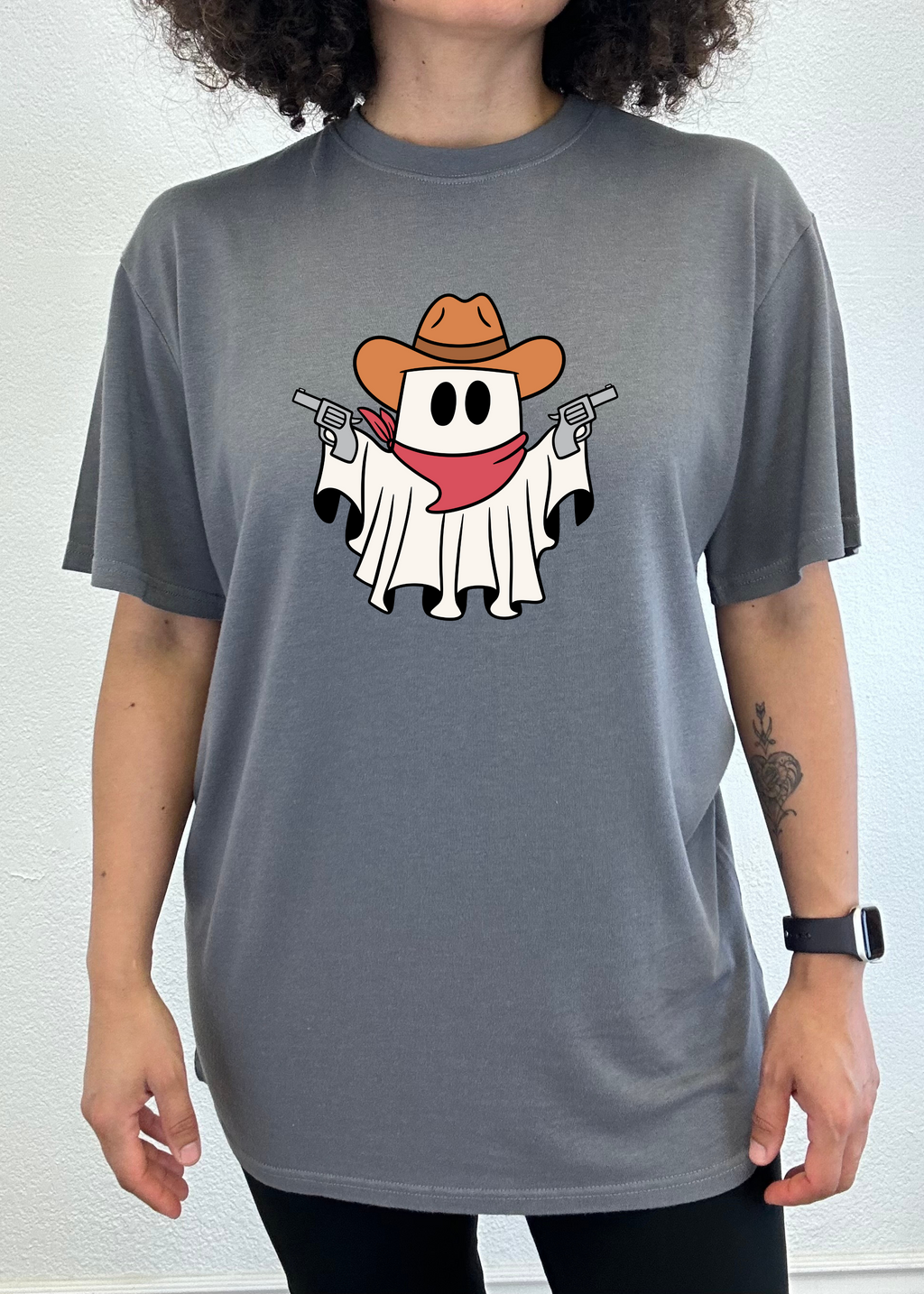 Cowboy Ghost Unisex Bamboo Viscose/Organic Cotton Short Sleeve Graphic T-Shirt