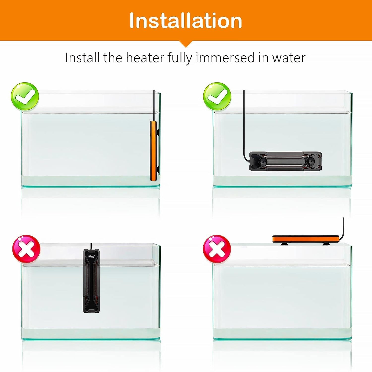 Hygger Aquarium Heater 300W-1000W LED Controller Fresh Saltwater Tank