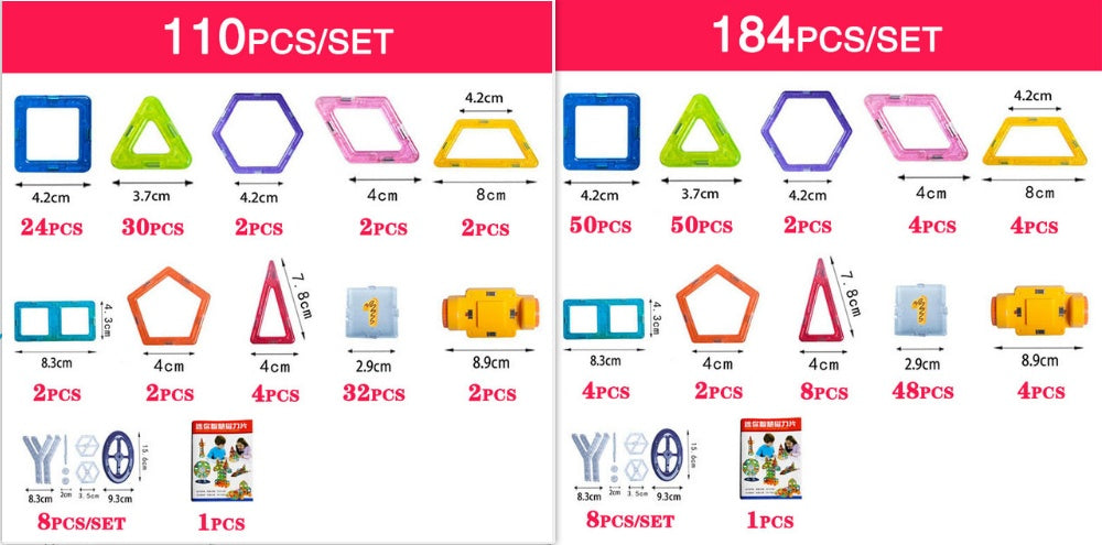 Mini Magnetic Building Pieces