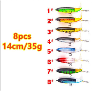 8pcs 14cm35g