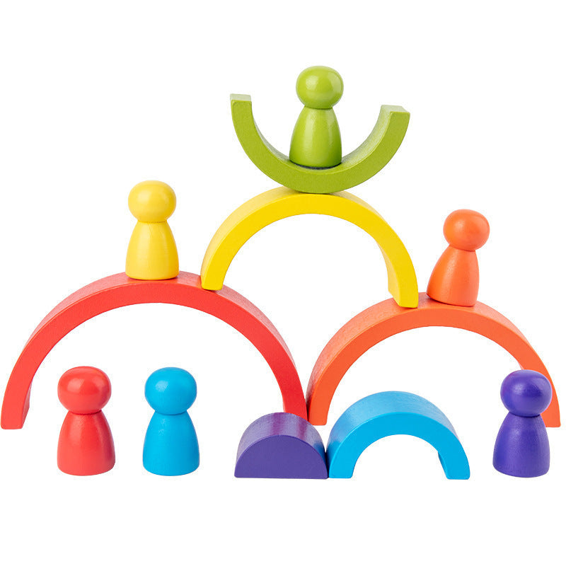 Rainbow Wooden Arch Blocks