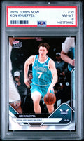 Graded 2025 Topps Now Kon Knueppel #10 Rookie RC Basketball Card PSA 8 Near Mint